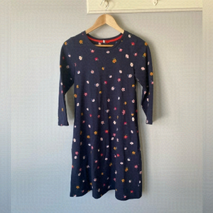 Joules floral navy blue dress with pockets Sz 4